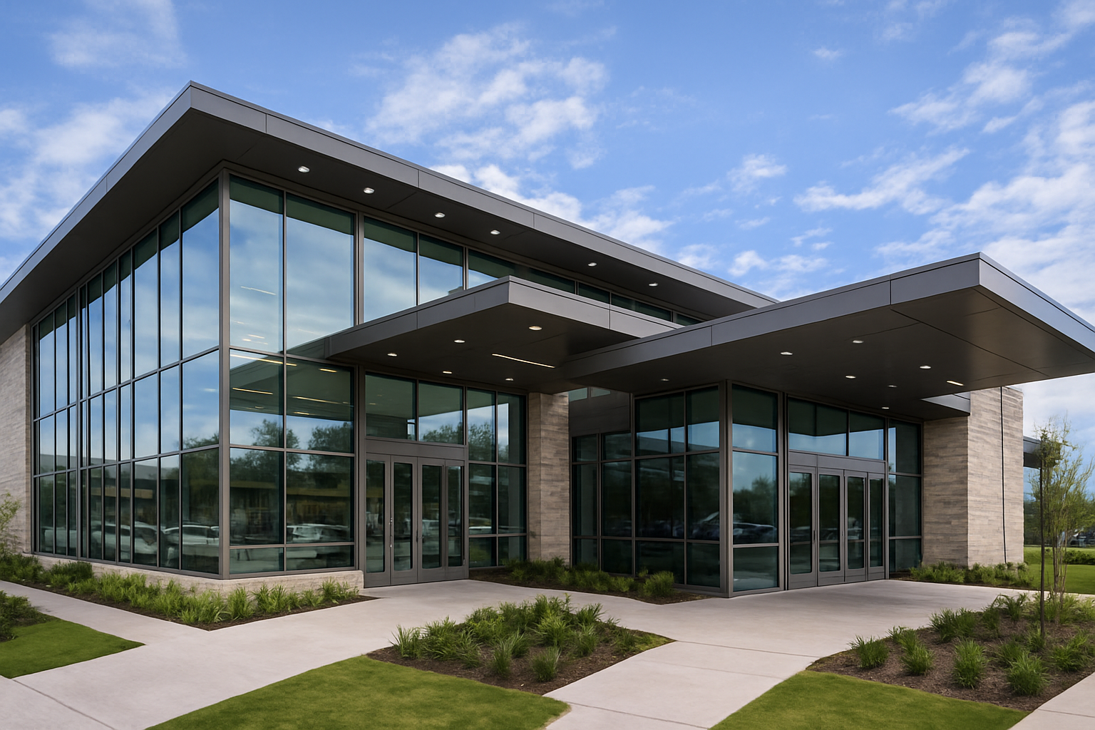 Commercial window tint - before